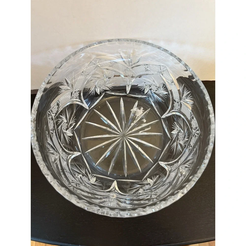 Vintage Deep Cut‎ Glass Bowl